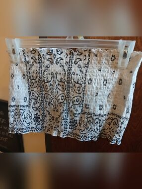 NWT/ CYNTHIA MEHRA black & white boho tube top